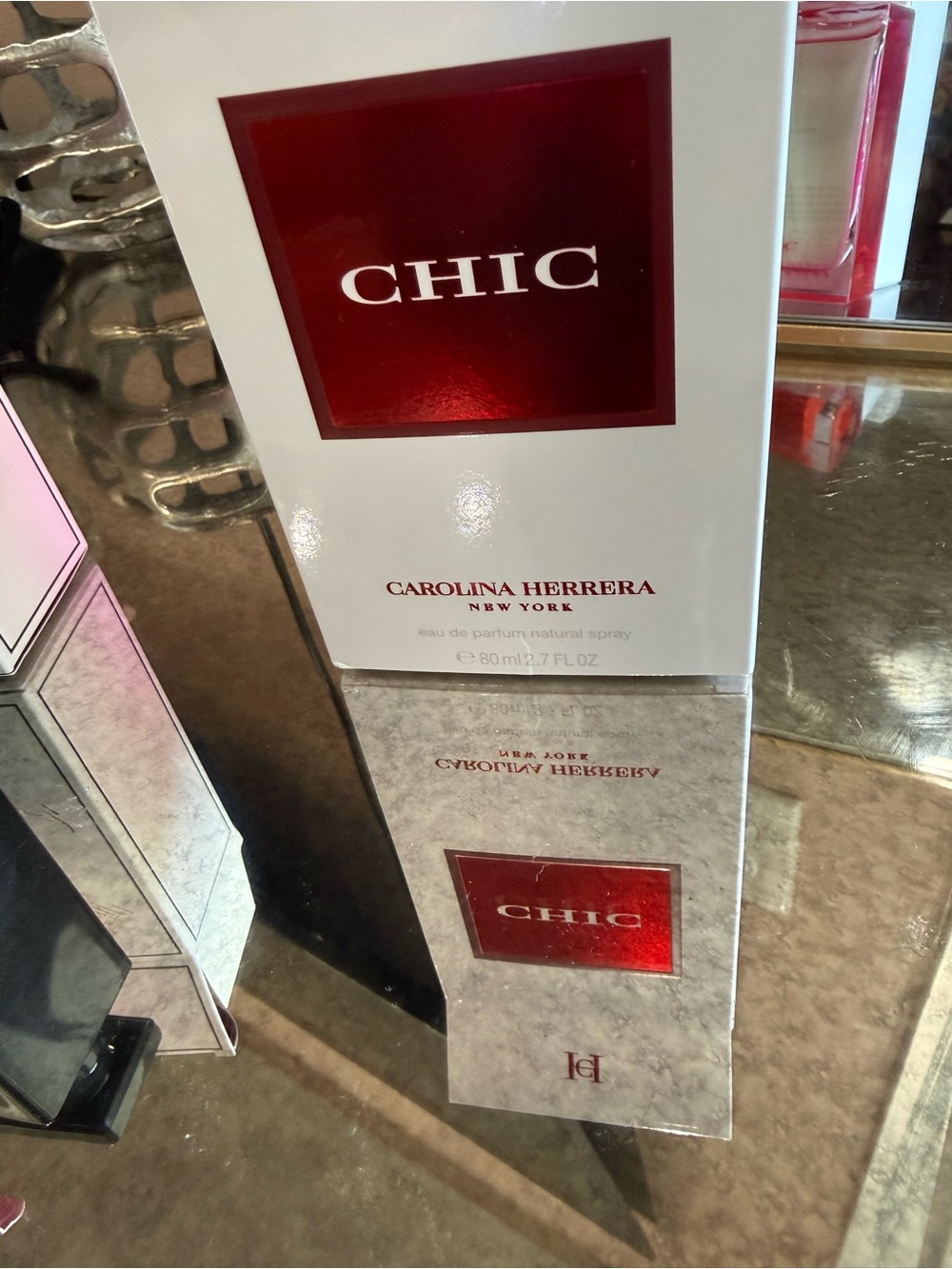Carolina Herrera CHIC White Box with Red Accent